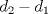 TEX: $\displaystyle d_{2}-d_{1}$ 