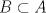 TEX: $B\subset A$