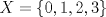 TEX: $X=\{0,1,2,3\}$