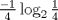 TEX: $ \frac{-1}{4} \log_{2}{\frac{1}{4}} $