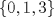 TEX: $\{0,1,3\}$