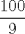 TEX: $\displaystyle \frac{100}{9}$