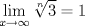 TEX: $\displaystyle \lim_{x\rightarrow \infty}\sqrt[n]{3}=1$