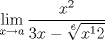 TEX: $\displaystyle \lim_{x\rightarrow a} \dfrac{x^2}{3x- \sqrt [6]{x^12}}$