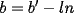 TEX: $b=b'-ln$