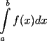 TEX: ${\displaystyle\int\limits_a^b f(x) dx}$