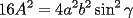 TEX: \[<br />16A^2  = 4a^2 b^2 \sin ^2 \gamma <br />\]<br />