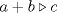 TEX: % MathType!MTEF!2!1!+-<br />% feqaeaartrvr0aaatCvAUfeBSjuyZL2yd9gzLbvyNv2CaerbuLwBLn<br />% hiov2DGi1BTfMBaeXatLxBI9gBaebbnrfifHhDYfgasaacH8srps0l<br />% bbf9q8WrFfeuY-Hhbbf9v8qqaqFr0xc9pk0xbba9q8WqFfea0-yr0R<br />% Yxir-Jbba9q8aq0-yq-He9q8qqQ8frFve9Fve9Ff0dmeaabaqaciGa<br />% caGaaeqabaaaamaaaOqaaiaadggacqGHRaWkcaWGIbGaeS4SI4Jaam<br />% 4yaaaa!36DF!<br />\[<br />a + b \triangleright c<br />\]<br />