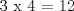 TEX: 3 x 4 = 12