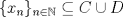TEX: $\{x_n\}_{n\in\mathbb{N}}\subseteq C\cup D$