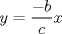 TEX: $y=\dfrac {-b}{c}x$