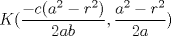 TEX: $K(\dfrac{-c(a^2-r^2)}{2ab}, \dfrac{a^2-r^2}{2a})$
