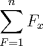 TEX:  $ \displaystyle \sum_{F=1}^{n} F_x$ 