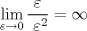 TEX: $$\underset{\varepsilon \to 0}{\mathop{\lim }}\,\frac{\varepsilon }{\text{ }\varepsilon ^{2}}=\infty$$
