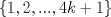 TEX: $\{1,2,...,4k+1\}$
