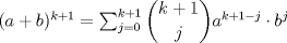 TEX: $(a+b)^{n+1}=\sum_{k=0}^{n+1}\dbinom{n+1}{j}a^{n+1-j}\cdot b^j$