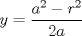 TEX: $y=\dfrac {a^2-r^2}{2a}$