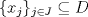 TEX: $\{x_j\}_{j\in J}\subseteq D$